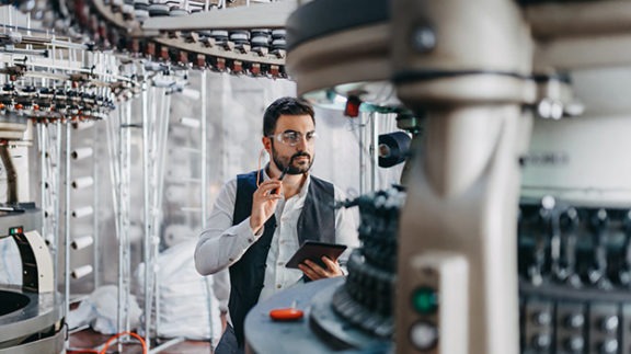 Guy working on machine