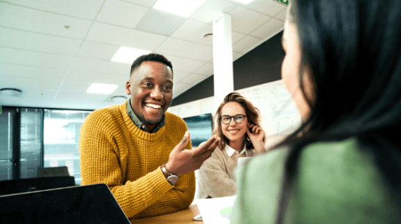 people meeting at work