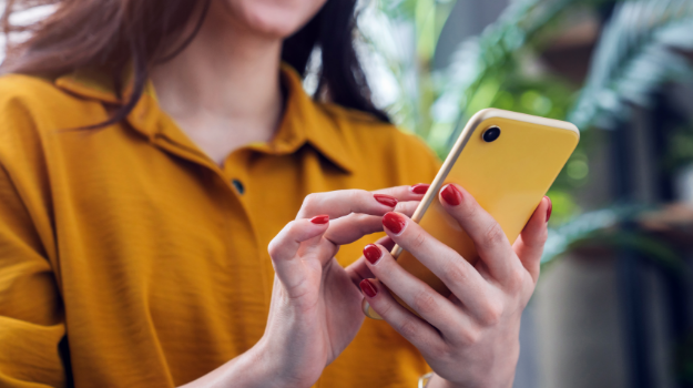 woman using smartphone