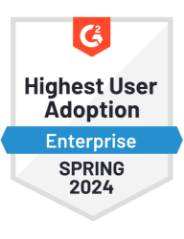 g2 2024 badge - higher user adoption enterprise