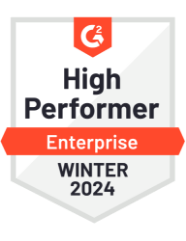 g2 2024 badge - high performer enterprise