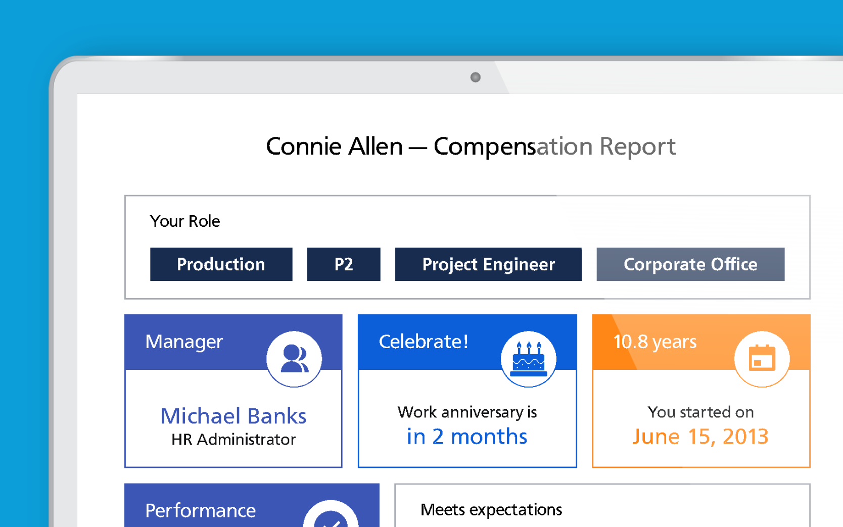 Paycor compensation management interface example