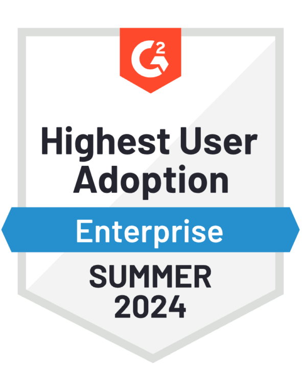 g2 2024 badge - higher user adoption enterprise