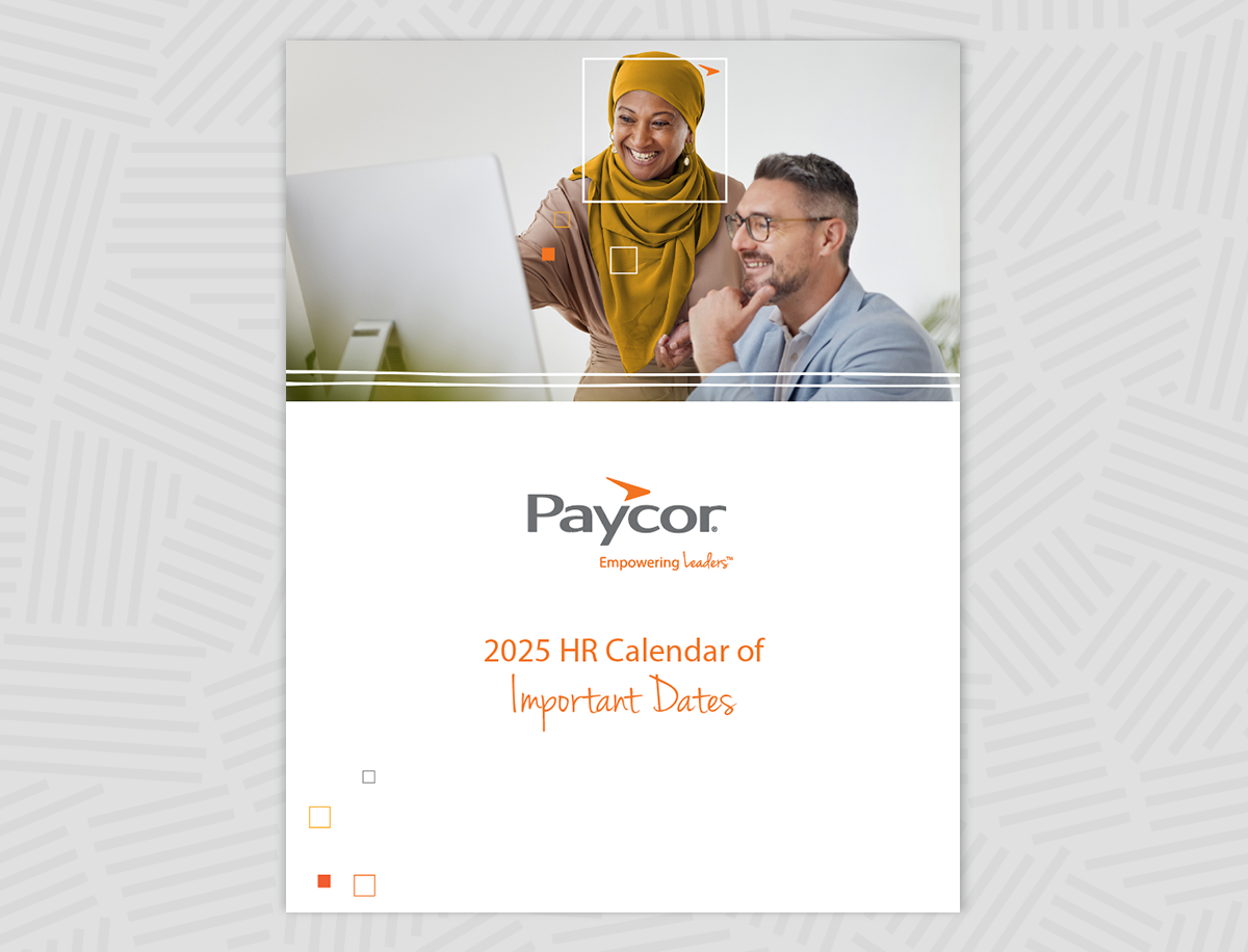 2025 HR Calendar of Important Dates