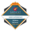 Sapient Insights Group 2024-2025 User Experience Payroll Badge, Mid-Market