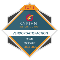 Sapient Insights Group 2024-2025 Vendor Satisfaction HRMS Badge, Mid-Market