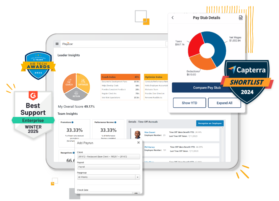 Paycor products and awards