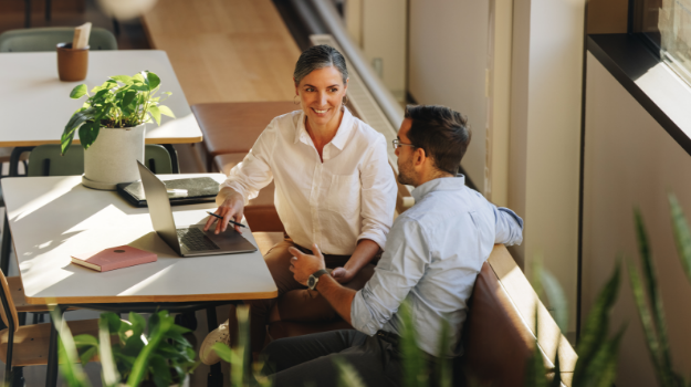 two employees having a difficult conversation at work